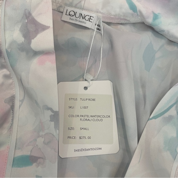 Ines Di Santo Tulip Short Robe new with tags size small in pastel water color - Picture 2 of 9